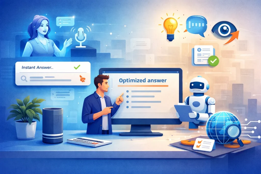 Answer engine optimization for brands, an illustration showing its importance.