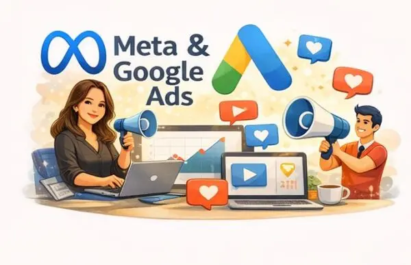 A top freelance digital marketing expert showcasing her skills in Meta and Google Ads.